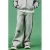 NAME IT KIDS gestreepte joggingbroek met borduursels en tekst – grijs