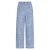 Like Flo straight leg jeans met panterprint light blue denim