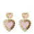 Life of Bulu oorbellen goudkleurig/lichtroze