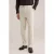WE Fashion regular gestreepte pantalon met linnen beige