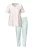 Ulla Popken Pyjama  smaragd / mintgroen / pastelroze / wit