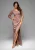 Ombre Avondjurk  donkerbeige