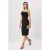 TRENDYOLMİLLA Dames Zwart Effen Midi Mouwloos Bodycon Jurken