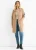 Bruine Wolmix Lange Rand-tot-Rand Cardigan