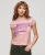 Superdry Vrouwen T-shirt met Retro-glitterlogo Roze