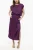 Maxi-jurk van effen twill in violet