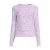 Anytime semi-transparante top met textuur lila