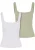 Urban Classics Top  olijfgroen / wit