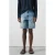 Mango Man denim straight short blauw