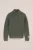 WE Fashion – Jongens gebreide trui met quarter-zip – Regular fit – Groen – Katoen –