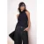 TRENDYOLMİLLA Dames Donkerblauw Effen Mouwloos Regular fit Blouses