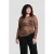 GREAT LOOKS mesh top met panterprint bruin