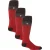 Heat Holders lange thermisch gestreepte skisokken voor heren – Rood Zwart
