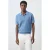 Mango Man regular polo gebreid blauw