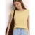 Street One Dames Shirt met boothals en decoratief detail in Geel