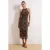 TRENDYOLMİLLA Dames Bruin Dierenprint Midi Mouwloos Stijlvol/Avond Bodycon Jurken