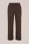 WE Fashion – Dames wide leg pantalon – Curve – Regular fit – Donkerbruin –  Plus Size