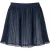 Marineblauwe geplooide midi-rok van doorschijnende chiffon – elegante zwier en moderne vrouwelijkheid.
