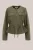 WE Fashion – Dames jack met suéde look – Regular fit – Olijfgroen –