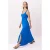 TRENDYOLMİLLA Dames Blauw Effen Maxi Mouwloos Skater Jurken