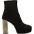 Michael Kors Maxine Platform Boot In Black With Gold Heel