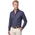 Ledub overhemd strijkvrij effen donkerblauw normale fit