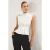 TRENDYOLMİLLA Dames Wit Effen Mouwloos Peplum Blouses