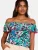 love & roses Blouse  cyaan blauw / petrol / fuchsia / zwart