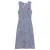 Desigual gestreepte midi jurk blauw