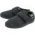 Klitteband Slippers voor Mannen | Dunlop | Geheugenfoam | Orthopedisch | Gemakkelijk Sluiten | Huis Slaapkamer Binnen – Charcoal