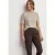 Street One Dames Shirt met ronde hals en borstzak in Beige