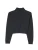 GOBI Cashmere Trui ‘Cropped High-Neck Cashmere Sweater’  donkergrijs