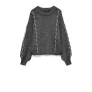 VERO MODA gebreide trui met wol antraciet