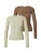 ABOUT YOU Shirt ‘Liane’  bruin / mintgroen