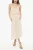 Awning gestreepte linnen maxi-jurk met riem in beige, wit