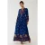 Gedrukte Lange Mouwen Viscose Maxi Jurk