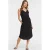 Anytime midi jurk met V-hals zwart