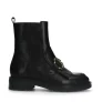 Manfield leren enkelboots zwart