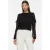 VILA regular fit top met ruches – zwart