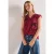 Street One Dames Chiffon bloes met gespleten hals in Rood