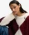 Slouchy Brushed Argyle Gebreide Trui Relaxed Pasvorm Crème