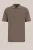 Fundamentals – Heren regular fit polo met structuur – Regular fit – Bruin – Katoen –