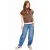 Retour Jeans rechtvallend gebreide vest – bruin