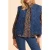 ICode Blue Quilted Denim Sleeveless Jacket