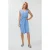 EsQualo Dress Slv/lss Waist Detail Blue
