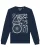 Watapparel Sweatshirt  navy / wit