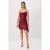 TRENDYOLMİLLA Dames Bordeaux Effen Kort / Mini Mouwloos Asymmetrisch Jurken