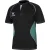 Gilbert Heren Contrast Paneel Regular Raglan Rugby Shirt (Zwart/Groen)