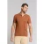 No Excess Pullover Short Sleeve Polo Solid Placed Jacquard Caramel