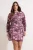 Trendyol Curve Dames Bordeaux Bloemen Kort / Mini Lang Casual A-lijn Grote maten Jurk
